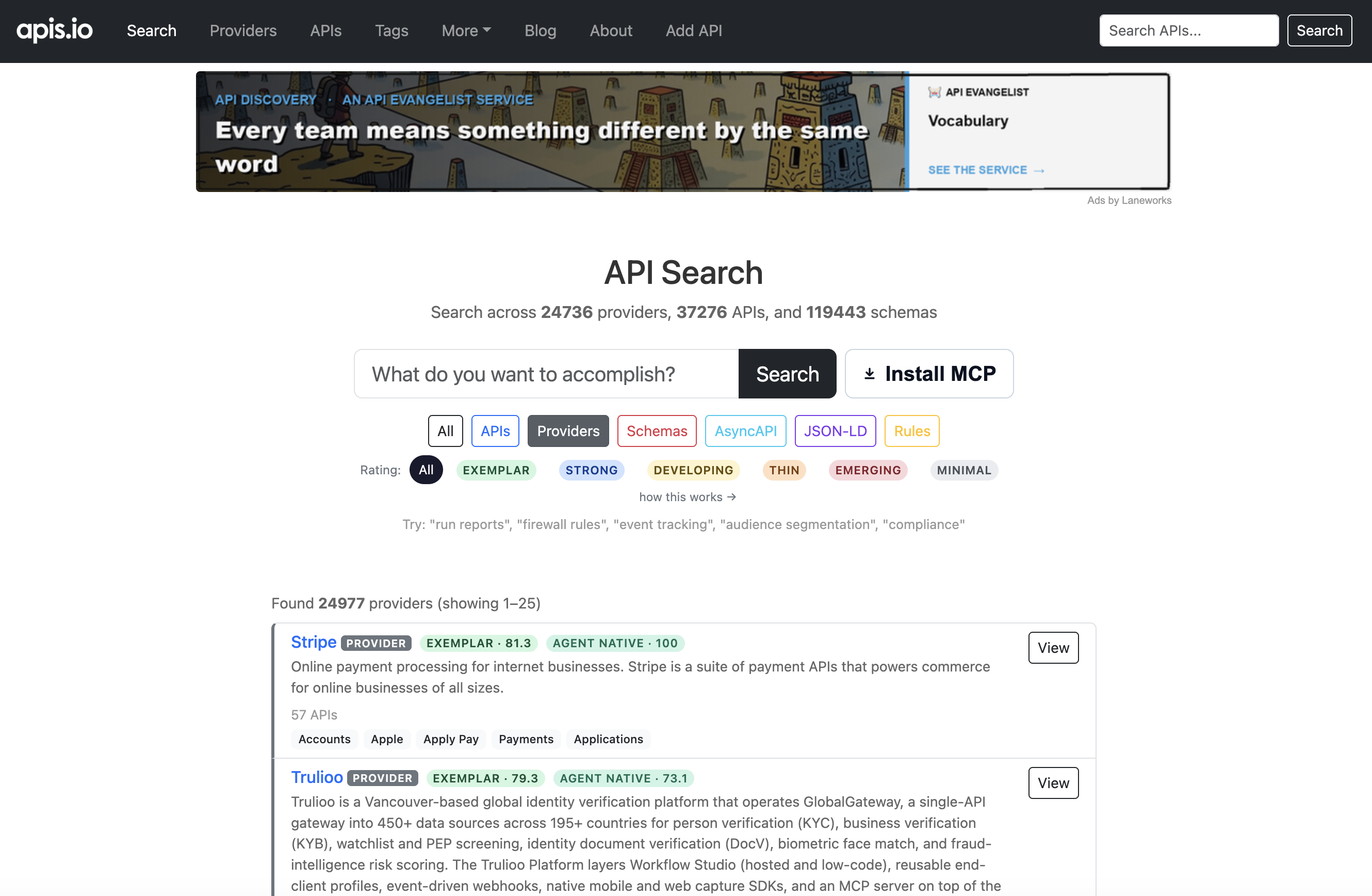 APIs.io, the API Search Engine